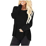 Women's Fashion Slim Slimming Digital Print Stand-Up Collar Shirt Tops, T-Shirt Jumper Sweatshirt Pullover Blouse Solid Oversize Tunic Longam/Short Sleeve Tops Long Sleeve Top(Black, S)