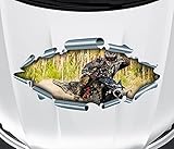 3D Autoaufkleber Quad ATV Motorsport Motorhaube Durchbruch Auto Fenster Tür LKW Wohnmobil Car Sticker Aufkleber 21C1318, Grösse B x H:160x80