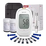 yuwell Blutzuckermessgerät, Diabetes-Set mit Teststreifen x 50 und Lanzetten x 50, Blutzuckermessgerät ideal für den Heimgebrauch, Inkl. B