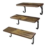Amazon Brand - Umi 3er Set Wandregal Schweberegal für Wohnzimmer, Büro, Schlafzimmer, Flur,Kü