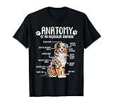 Lustiges Australian Shepherd Aussie Anatomie Hund T-S