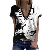 Blackpink t-Shirt Valentinstag-Sweatshirt für Damen, Übergröße, Leopardenmuster, Herz-Druck, langärmelig, Rundhalsausschnitt, lässiger Farbblock-Pullover XL