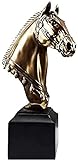 WQQLQX Statue Pferdekopf Tiere Skulptur Harz Carving Crafts Statue Dekoration Tier Sammlerstück Geschenk Skulp