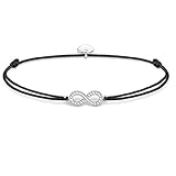 Thomas Sabo Damen Armband Schwarz Little Secret Unendlichkeitszeichen Infinity 925 Sterling Silber LS003-401-11-L20