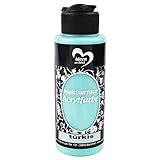 Acrylfarbe'Multisurface' | Allzweckfarbe zum Bemalen von Holz, Glas, Polyester, Keramik, Porzellan, Terracotta, Styropor, Stoff, Leder | Universalfarbe auf Wasserbasis | 120ml (türkis)