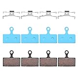 LANCYG Brake BremsbeläGe, V Brake BremsbeläGe 4 Paare Fahrrad-Keramik-Scheiben-Bremsbeläge für Shimano G01S XTR M9000 M988 Däu. XT M8000 M785 SLX M7000 DEORE M6000 (Color : Blue)