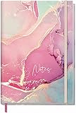 Notizbuch A5+ blanko mit Gummiband [Silky Pink] von Trendstuff by Häfft | 156 Seiten, 78 Blatt | als Bullet Journal, Skizzenheft/Skizzenbuch, Tagebuch, Notizheft | nachhaltig & k