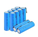 EXCROLY 3.7v 2800mah ICR 18650 Lithium Li Ionen Akku, Wiederaufladbar Mit Laschen für Funk Taschenlampe 10