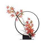 Künstlicher Baum Künstliche Bonsai Baum Metallrahmen Künstliche Rot Blätter Kopfsteinpflaster Dekoration Einfache und natürliche künstliche Pflanzen Home Büro Wohnzimmer Gefälschte Baum Simulation B