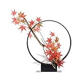 Künstlicher Baum Künstliche Bonsai Baum Metallrahmen Künstliche Rot Blätter Kopfsteinpflaster Dekoration Einfache und natürliche künstliche Pflanzen Home Büro Wohnzimmer Gefälschte Baum Simulation B