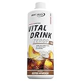 Best Body Nutrition Vital Drink ZEROP - Eistee-Pfirsich, Original Getränkekonzentrat - Sirup - zuckerfrei, 1:80 ergibt 80 Liter Fertiggetränk, 1000