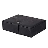 AYCPG Elegante Outlook Schmuckschatulle + einfache Boxen Aufbewahrungskoffer mit for Frauen Mädchen Schmuck Box Organizer Aufbewahrungskoffer Lucar Lucar. (Color : Black, Size : Free Size)