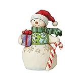 Enesco Jim Shore Heartwood Creek Mini-Figur Schneemann und Zuckerstang