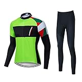 WPJ Bike Herren Radtrikots Und Trägerhosen Set Mit Gel Pad Zum Radfahren, Wandern, Laufen, Reiten (Color : C, Size : L)