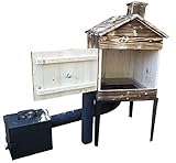 Räucherkammer Räucherei Holzräucherei Fuerkammer Smoker Garten aus Holz mit Tü