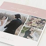 sendmoments Dankeskarten Hochzeit, Natural, 5er Klappkarten-Set quadratisch 145x145 mm, Hochzeitskarten Danke personalisiert mit Text & Foto, optional passende Design-Umschläg