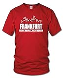 shirtloge - Frankfurt - Fanblock - Meine Heimat, Mein Verein - Fussball Fan T-Shirt - Rot - Größe M