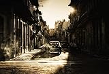 VLIES Fototapete-OLDTIMER-(PF6192)-350x260 cm-Havanna Kuba Classic Car Auto Vintage Retro Dekor XXL Wandbild Wandtattoo Poster Moderne Tap