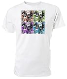 Pop Art Katzen T Shirt, weiß - Größe: S