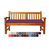 Bankauflage Stuhlkissen für 1/2/3-Sitzer Auflage für Bänke 130x40x5cm gartenbank Auflage Bequeme Sitzkissen mit abnehmbarem Bezug Bankkissen,Größe Anpassb