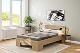 Massivholzbett 120x200 Buche Seniorenbett Komfortbett Buche Hotelbett Holzbett Komforthöhe - (3008)