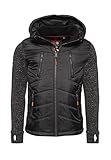Superdry Herren Storm HYBRID Ziphood Kapuzenpullover, Schwarz (Gritty Black EKW), M