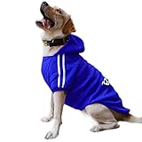 Eastlion Hunde Warm Hoodies Mantel Kleidung Pullover Haustier Welpen T-Shirt Dunkelblau 7XL