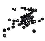 happium – 12 mm Tasten rund gewölbt Nähen Pearl – 50PK, plastik, schw