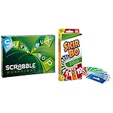 Mattel Games Y9598 - Scrabble Original Wörterspiel und Brettspiel geeignet für 2 - 4 Spieler & 52370 Skip-BO: Beim Skip-BO ist die strategische Vorgehensw