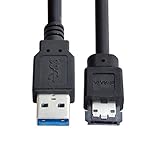 CY USB 3.0 zu eSATA Adapter USB zu HDD/SSD/ODD Konverter eSATA zu USB Kab