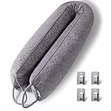 fowong Zugluftstopper für Türen Fenster 107X10cm Türdichtung Super Schwerer Dichtungsstreifen Türstopper gegen Insekt Energieeinsparung Licht Blockiert Abnehmbar Mit 4 Selbstklebende Haken G