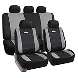 eSituro universal Sitzbezüge für Auto Schonbezug Schoner Komplettset schwarz/grau SCSC0112