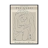 Picasso Matisse abstrakte Poster und Drucke, Mädchenkörpergesicht nordische Wandkunstbilder, rahmenloses Leinwandbild A4 60x80