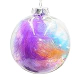 Transparente Weihnachtskugel - Weihnachtsbaum Anhänger Deko Kugeln - Weihnachtskugel 6/8/10 cm Kunststoff Christbaumkugeln - Weihnachtsdeko Anhänger Lackierte Kugel für H