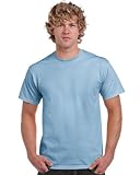 Gildan Herren schwerem Baumwolle T-Shirt, Blau (hellblau), L