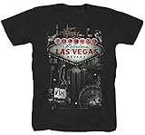 Las Vegas Casino Route 66 Mafia Amerika USA Roulette USA schwarz T-Shirt Shirt L