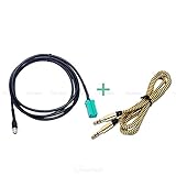 1neiSmartech Aux Universal-Eingangskabel Klinkenstecker 3,5 Mm, Fur Renault Clio Megane Modus Scenic Twingo Autoradio Update List + Besync Beschichtetes Nylon Gold Fur Smartphone Mp3-Play