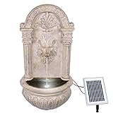 LCSA Gartenbrunnen Solar Gartenbrunnen Brunnen Zierbrunnen Wandbrunnen Standspiel Wasser Spring