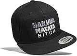 Cap Herren Flexfit Snapback : Hakuna Matata Bitch - Basecap Herren & Damen Baseball Cap Männer Schwarz (Schwarz)