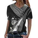 Tuniken Damen t Shirt Damen lässige einfarbig Oberteile Kurzarm Tee Tops mit Rundhals Herbst Winter Basic Tunika Longshirt Streetwear Abschlusskleid Gym sh(#NHD-A25 Damen Oberteile, S)