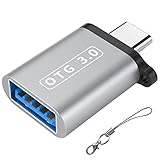 RG-FA Mini Lanyard Unverzichtbarer Handy OTG Adapter Typ C auf USB 3.0 Schnelle Übertragung von 1-G Filmen in 5 Sekunden - Silb
