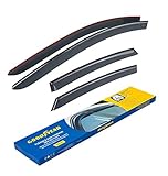 Goodyear Windabweiser für/kompatibel mit Ford Focus III (Stufenheck/Schrägheck) 2010-2017 Autofenster Regenschutz, Regenabweiser, Anklebbare Deflektoren, 4 Stück