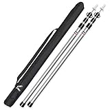 Schramm® 2 Stück Aluminium Teleskopstange 95-230cm Aufstellstange für Sonnensegel Sonnensegelpfosten Sonnensegelmast Teleskopstang