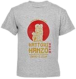 Hattori Hanzo Sword and Sushi T-Shirt Kinder Junge Mädchen Kurzarm Grau Tee Kids Boys Girls Grey S