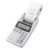 Sharp EL-1611 V Druckender Mini-Tischrechner, 12-stelliges LCD Display, Kleine Papierrolle, weiß