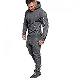 Kanpola Camouflage Jogginganzug Herren Trainingsanzug Sportanzug Langarm Pullover +Jogginghose Herbst Winter Fitness Sport Freizeitanzüge Loose F