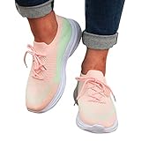 Sunnyuk Mesh Schuhe Damen Sneaker Günstig Laufschuhe Bequem Arbeitsschuhe Atmungsaktiv Sicherheitsschuhe Laufschuhe Leichte Joggingschuhe Freizeitschuhe Sneaker Turnschuhe Flach Sp
