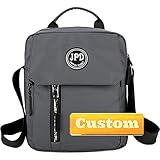 Personalisierte Name, Laptop-Tablet-Tasche für Apple Crossbody, 17,8 cm (7 Zoll) für Herren, Tablet-Reisetasche, grau, O