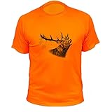 Jagd T Shirt Jagd Geschenke Hirsch (XL,303, Orange)