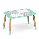 WGLLSD WGLL Kinderaktivitätstabelle mit 1 Stühlen,kompatibel mit klassischen Blöcken,Bausteinen Tabelle for Kleinkinderak